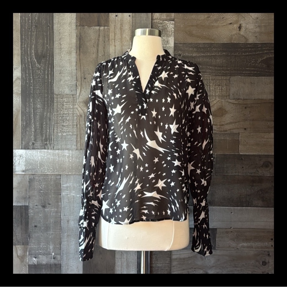 NWT! Steve Madden Hudson button up shirt small stars dark feminine whimsigoth